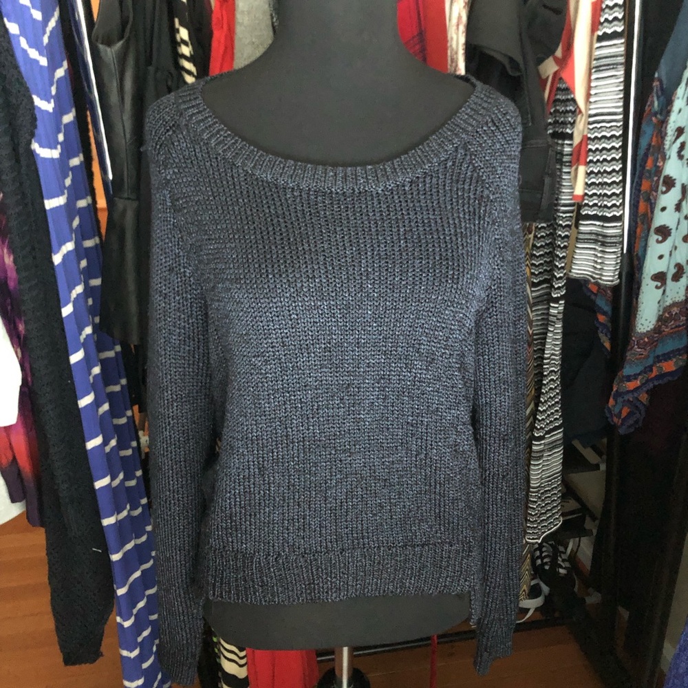 Navy Metallic Sweater!